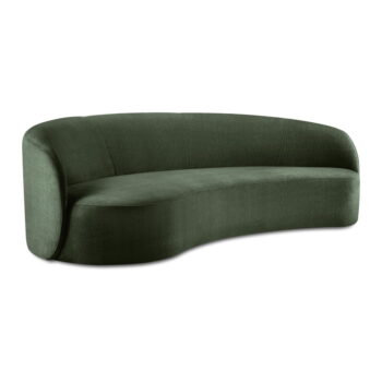 Zelená zamatová asymetrická pohovka Mazzini Sofas Debbie, ľavá - Image 2