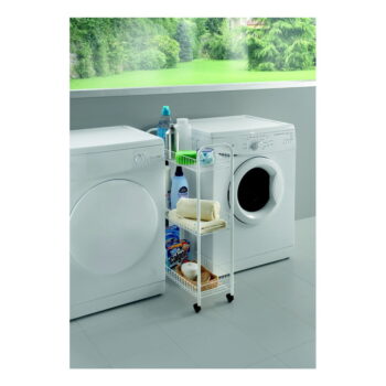Trojposchodový pojazdný stojan do kúpeľne Metaltex Laundry, 23 × 84 cm – Obrázok 4