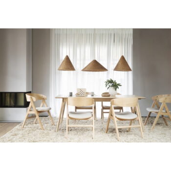 Rozkladací jedálenský stôl s doskou v dekore jaseňového dreva 190x90 cm Yumi - Rowico - Image 5