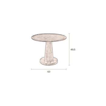 Kovový odkladací stolík v zlatej farbe Dutchbone Brute, ⌀ 63 cm – Obrázok 5