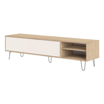 Krémový TV stolík v dekore duba 165x44 cm Aero - TemaHome – Obrázok 2