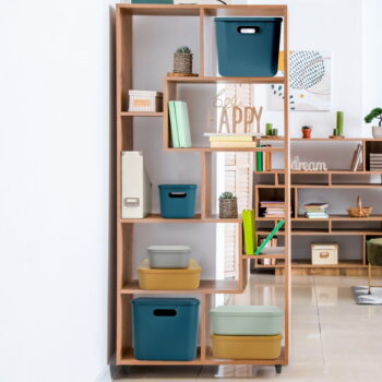 Svetlozelený plastový úložný box s vekom 35,5x25,5x23 cm – Homéa - Image 2