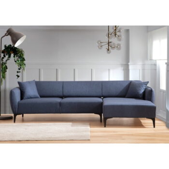 Modrá rohová pohovka  Belissimo, pravý roh – Balcab Home - Image 5