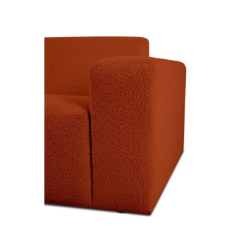 Rohová pohovka z textílie buklé v tehlovej farbe (do "U") Roxy – Scandic – Obrázok 5