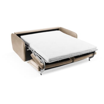 Béžová zamatová rozkladacia pohovka 194 cm Vienna – Cosmopolitan Design – Obrázok 4