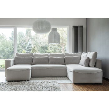 Krémovobiela rozkladacia rohová pohovka (do "U") Homely Tommy – Miuform - Image 5
