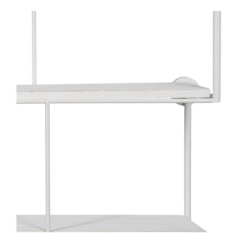 Biela poschodová kovová polica 51 cm – Ixia - Image 4