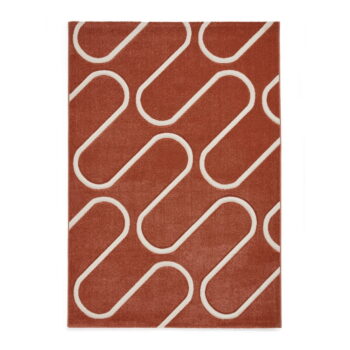 Koberec v tehlovej farbe 160x230 cm Linear Curve – Catherine Lansfield