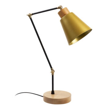 Lampa v čiernej a žltej farbe s kovovým tienidlom (výška 52 cm) Manavgat – Opviq lights – Obrázok 3