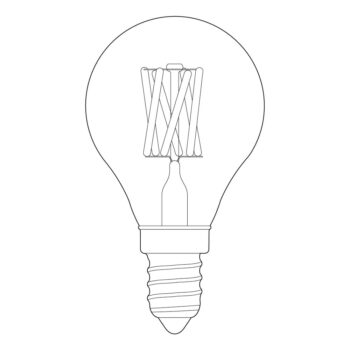 Teplá LED filamentová stmievateľná žiarovka E14, 3 W Pluto – tala - Image 10