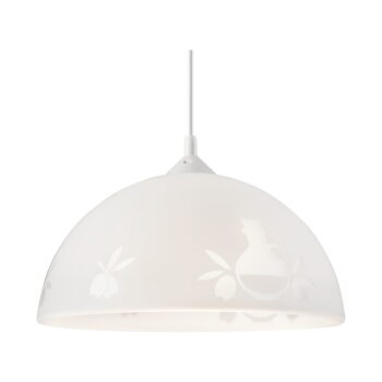 Biele závesné svietidlo ø 30 cm – LAMKUR - Image 2