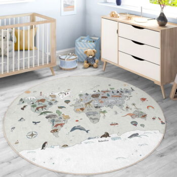 Prateľný detský hrací koberec ø120 cm Big World – Mila Home - Image 9