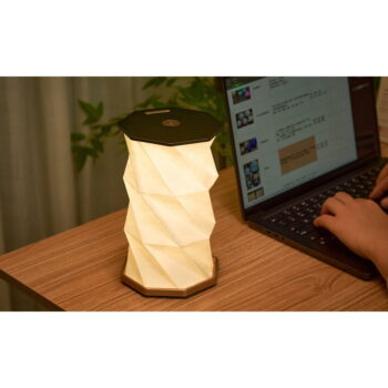 Čierna LED stolová lampa (výška  18 cm) Twist Hexagon – Gingko – Obrázok 3