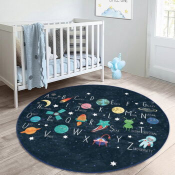 Tmavomodrý detský koberec ø 100 cm Comfort – Mila Home - Image 3