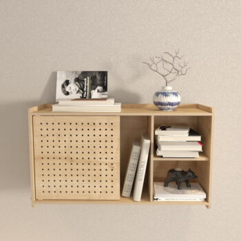 Nástenná knižnica v dekore duba v prírodnej farbe 65x30 cm Sima - Kalune Design – Obrázok 2