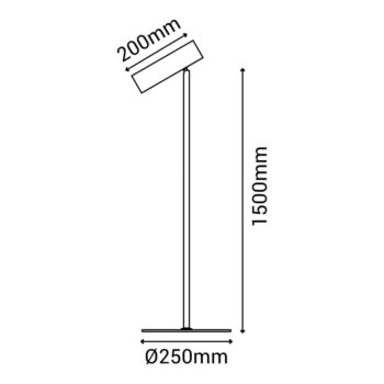 Stojacia lampa v bronzovej farbe SULION Milan, výška 150 cm - Image 5