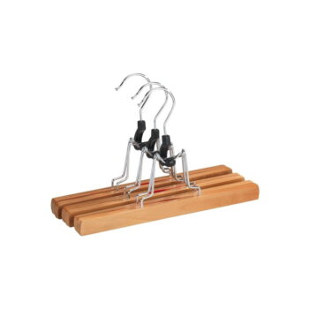 Súprava 3 drevených vešiakov na nohavice Wenko Clamping Hanger - Image 2
