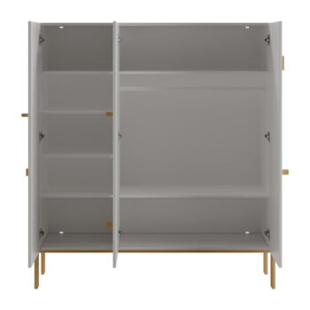 Svetlosivá detská šatníková skriňa 150x170 cm Cube - Pinio - Image 3