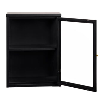 Čierna kovová závesná vitrína 45x60 cm Carmel – Unique Furniture – Obrázok 3