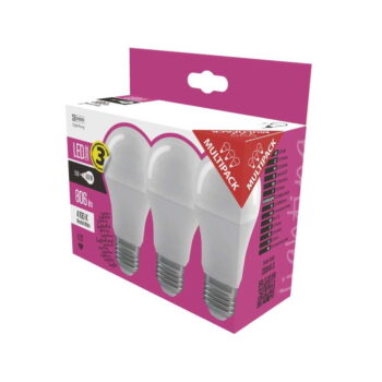 Súprava 3 LED žiaroviek EMOS Classic A60 Neutral White, 8,5W E27 – Obrázok 2