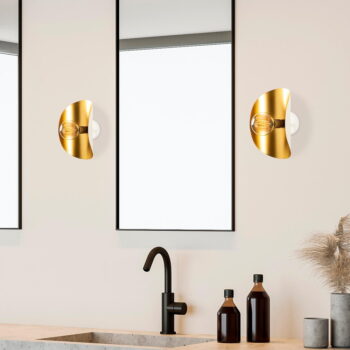 Nástenné svietidlo v bielo-zlatej farbe Sivani – Opviq lights - Image 3