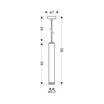 Čierne závesné svietidlo s dreveným tienidlom ø 7 cm Tubo – Candellux Lighting - Image 2