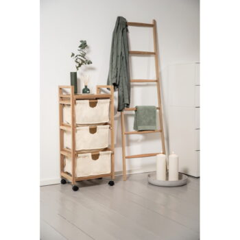 Nízka kúpeľňová skrinka z masívu akácie v béžovo-prírodnej farbe 44x96 cm Acina – Wenko - Image 3