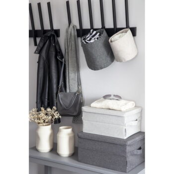 Sivý látkový úložný box s vekom 30x40x22 cm Soft Storage – Bigso - Image 5
