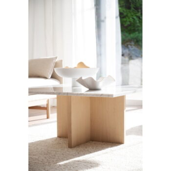 Hnedý mramorový okrúhly konferenčný stolík 90x90 cm Brooksville - Rowico - Image 3