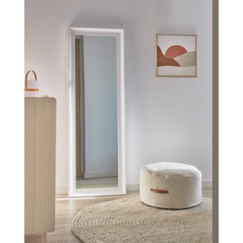 Biely puf Kave Home Adara, ø 50 cm – Obrázok 5