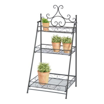 Čierny policový diel na kvety Esschert Design Arles – Obrázok 2