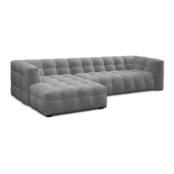 Sivá zamatová rohová pohovka Windsor & Co Sofas Vesta, levý roh - Image 2