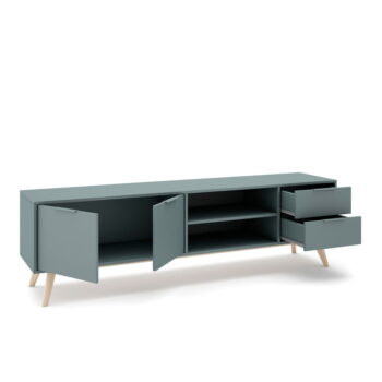 Zelenosivý TV stolík 180x53 cm Pisco – Marckeric – Obrázok 2