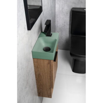 Betónové umývadlo v mentolovej farbe 31x17 cm Piccolino – Sapho - Image 5