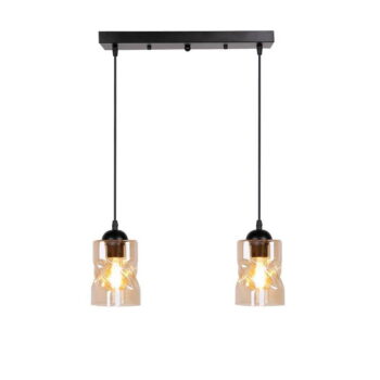 Čierne závesné svietidlo so skleneným tienidlom 10x44 cm Felis - Candellux Lighting - Image 7