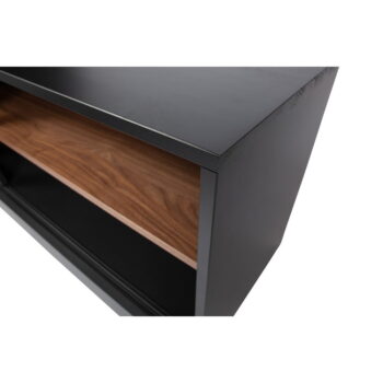 Čierny TV stolík z borovicového dreva 180x50 cm James – WOOOD – Obrázok 6