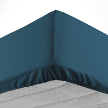 Modrá napínacia bavlnená plachta 180x200 cm Lina – douceur d'intérieur - Image 4