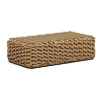 Záhradný odkladací stolík z umelého ratanu 62x112 cm Portlligat - Kave Home - Image 2