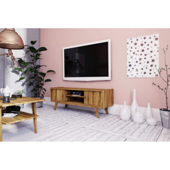 TV stolík z dubového dreva 160x61 cm Retro - The Beds - Image 7