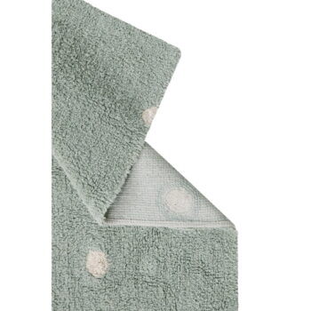 Prateľný ručne tkaný bavlnený detský koberec v mentolovej farbe 100x150 cm Mini Dot Blue Sage – Lorena Canals - Image 5