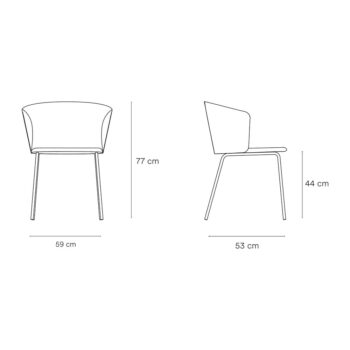 Žlté jedálenské stoličky v súprave 2 ks Add - Teulat – Obrázok 8