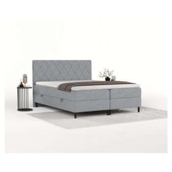 Sivá boxspring posteľ s úložným priestorom 180x200 cm Gwen – Maison de Rêve - Image 10