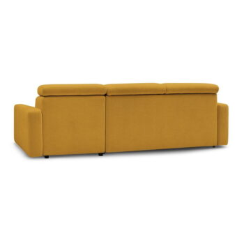 Rozkladacia rohová pohovka v horčicovej farbe (variabilná) Monaco – Bobochic Paris - Image 11