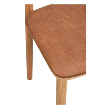 Jedálenská stolička z imitácie kože v koňakovohnedo-prírodnej farbe v súprave 2 ks Wolcott – Rowico – Obrázok 10