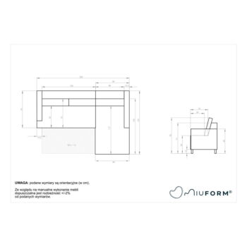 Tyrkysovomodrá rozkladacia rohová pohovka Miuform Scandic Lagom, pravý roh - Image 9