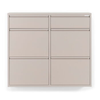 Sivo-béžová kovová skrinka na topánky Billy – Spinder Design – Obrázok 3