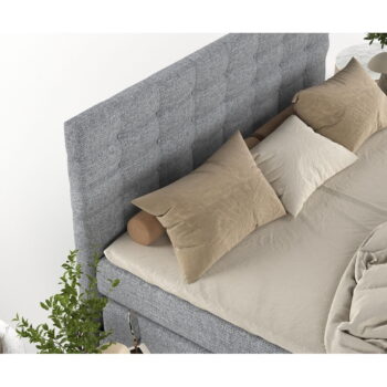 Sivá boxspring posteľ s úložným priestorom 180x200 cm Blend – Maison de Rêve – Obrázok 11