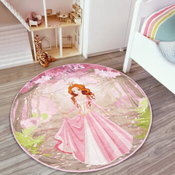 Ružový detský koberec ø 120 cm Comfort – Mila Home - Image 3