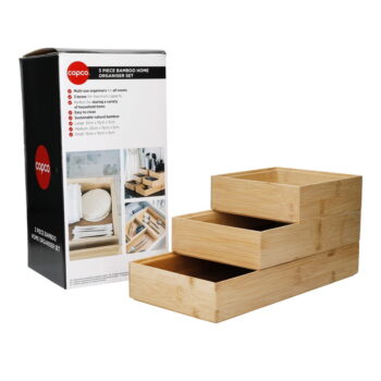 Bambusové organizéry do zásuvky v súprave 3 ks Copco - Kitchen Craft - Image 3