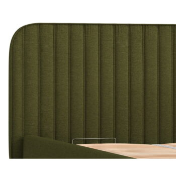 Zelená čalúnená jednolôžková posteľ s úložným priestorom s roštom 120x200 cm Noto – Maison de Rêve - Image 9